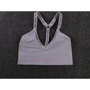 Victorias Secret Sports Bra Women Small Gray Racerback Athleisure Modern Gym